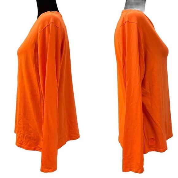 Kate Lord Long Sleeve Orange Tee with Rhinestone Golf Cart Sz Large - Picture 3 of 13